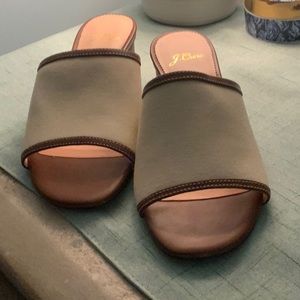 Never Worn J Crew Cream Slides 7.5